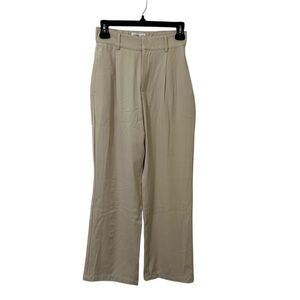 Whiteroom + Cactus Beige High-Waisted Wide-Leg Pants | Size XS